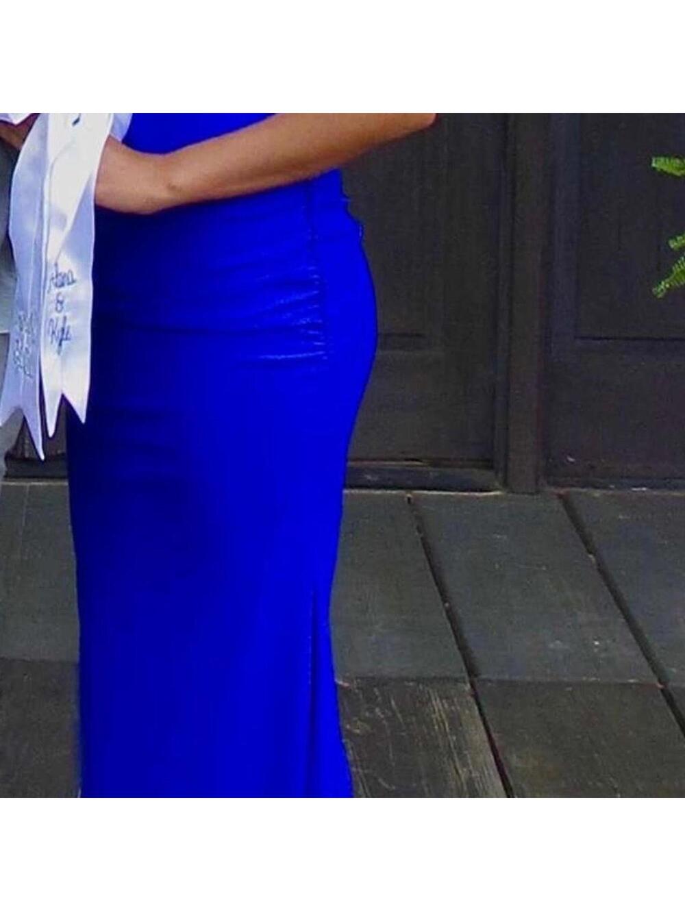 Glitz & Gowns Royal Blue Prom Dress (Altered) - Size 6